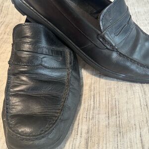 Classic Black Leather Loafers